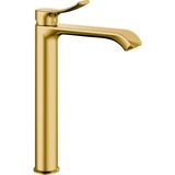 Romena | Valtemo Valero Vm-1214 (Brushed Gold) Mat Gold Çanak Lavabo Bataryası – Gerçek Pirinç Gövde