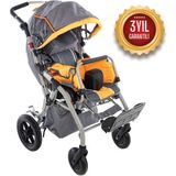 Römer Buggy Engelli Çocuk Puseti | Çift Yönlü, Katlanabilir ve Ayarlanabilir Destekli R341-35 - Gri-Turuncu