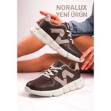 Romex Noralux Kadın Günlük Sneaker Siyah Beyaz Ortopedik Taban Detaylı Spor Ayakkabı - Kahve