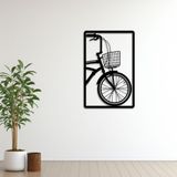 ROMIA Metal Bisiklet Duvar Sanatı, Modern Ev Dekoru, Siyah Çerçeve, 3D Tasarım (20"X13"/50X33CM)