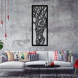 ROMIA Modern Ağaç Dalı Metal Duvar Sanatı, Siyah Dekoratif Panel, Çağdaş Oturma Odası Dekoru, 3D Duvar Heykeli 24"x59/61x150 cm