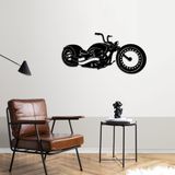 ROMIA Motosiklet Metal Duvar Sanatı Dekoru, Siyah, Modern Doğrayıcı Tasarım, 3D Duvara Monte Heykel (20"X9"/50X24CM)