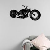 ROMIA Motosiklet Metal Duvar Sanatı Dekoru, Siyah, Modern Doğrayıcı Tasarım, 3D Duvara Monte Heykel (28"X13"/70X34CM)