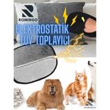 Romingo Kedi Köpek Kıyafet Koltuk Tüy,Toz,Tiftik Toplama Eldiven Yıkanabilir Tüy Temizleme - Siyah