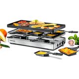 Rommelsbacher Pizza Raclette Rcp 1800, Ters Çevrilebilir Plaka (Izgara Deseni/krep), Pizza Fonksiyonu, Seramik Yapışmaz Kaplama (Pfas Içermez), 2 M Kablo, Açma/kapama Düğmesi, Sıcaklık Kontrolü - Siyah