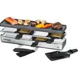 Rommelsbacher Rc 800 4 Kişilik Raclette Izgara Eğlencesi (Masa Izgarası, 4 Kişilik, Genişletilebilir, Park Alanı, Xylan Plus Yapışmaz Kaplamalı Döküm Alüminyum Izgara Plakası, 730 W) Gümüş - Siyah