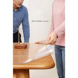 Rona Home Özel Kesim Şeffaf Masa Koruyucu 1.3 mm | Kaymaz Pvc Masa Örtüsü | Cam Görünümlü Leke Tutmaz - Beyaz - 70 x 70 cm