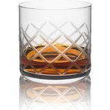 Rona Old Fashioned Diamond Viski Bardağı - 370 ml - 6'lı Set | Slovak İşçiliği, Avrupa Üretimi - Saydam
