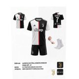 Ronaldo Juventus.2019 Sezon Siyah-beyaz Çocuk Forması 4 Parça
