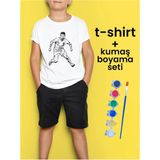 Ronaldo Tişört Boyama Seti – Çocuk Full Set Fırçalı, Kreatif Elbise Tasarım Oyunu, 3+ Yaş - Beyaz
