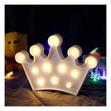 Ronanna 3D Dekoratif Pilli Kraliçe Tacı Model LED Masa ve Gece Lambası