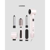 Ronanna 6-In-1 Saç Şekillendirme Seti Yüksek Hızlı Motor Negatif Iyon LCD Ekran