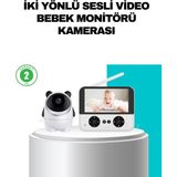 Ronanna 720P Bebek Kamerası Uzaktan Kontrollü Gece Görüşlü Monitör