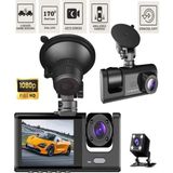 Ronanna Buğz 1080P 3 Kameralı Araç Içi Kamera IPS Ekranlı Ultra Geniş Açılı Gece Görüşlü G Sensörlü