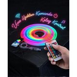 Ronanna Buğz 3 Metre Rgb Akıllı Neon LED Şerit Işık Telefon ve Kumanda Kontrollü Ambiyans Aydınlatma