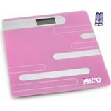 Ronanna Buğz Dijital - Pilli Renkli Cam Banyo Baskül Terazi Tartı LCD Ekran 180KG/50GR 26X26CM İ11-024 BX40