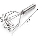Ronanna Buğz Patates Ezici - Kalp Şekilli - Paslanmaz Çelik - 26 cm Uzunluk