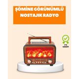 Ronanna Buğz Şömine Alev Işıklı Solar Bluetooth Hoparlör – 7W Güçlü Ses, Fm Radyo