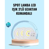 Ronanna Ev Ofis Kamp Için Uygun Uzaktan Kumandalı Yapışkanlı Kablosuz LED Spot Lambalar
