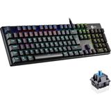 Ronanna Lenovo Lecoo KG1101 Q Trk Usb+Makro Tuşlu Mekanik+Blue Switch Rgb Aydınlatmalı Gaming Klavye