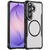 Rongep [Clear-Carbon] Samsung Galaxy S26 için Kılıf Manyetik [MagSafe ile Uyumlu] S26 Koruyucu Darbe Emici Güçlü Manyetikli Arkası Karbon Fiber Dokulu Samsung S26 Kılıfı (Siyah)
