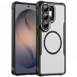 Rongep [Clear-Carbon] Samsung Galaxy S26 Ultra için Kılıf Manyetik [MagSafe ile Uyumlu] S26 Ultra Koruyucu Darbe Emici Güçlü Manyetikli Arkası Karbon Fiber Dokulu Samsung S26 Ultra Kılıfı (Siyah)