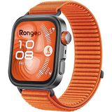 Rongep Huawei Watch 4/4 / 3 İle Uyumlu Loop Kordon 1. Sınıf Dokuma Kumaş Metalik Bağlantılı 4 Kayış Yumuşaklıkta Terletmeyen Yedek 4 Kordon (Turuncu)