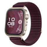 Rongep Huawei Watch Fit 4/4 Pro/Fit 3 ile Uyumlu Mountain Loop Kordon 1. Sınıf Dokuma Kumaş Metalik Bağlantılı Fıt 4 Kayış Premium Yumuşaklıkta Terletmeyen Yedek Fit 4 Pro Kordon (Bordo)