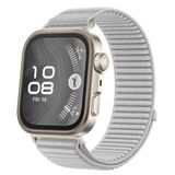 Rongep Huawei Watch Fit 4/4 Pro/Fit 3 ile Uyumlu Mountain Loop Kordon 1. Sınıf Dokuma Kumaş Metalik Bağlantılı Fıt 4 Kayış Premium Yumuşaklıkta Terletmeyen Yedek Fit 4 Pro Kordon (Gri)