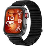 Rongep Huawei Watch Fit 4/4 Pro/Fit 3 ile Uyumlu Mountain Loop Kordon 1. Sınıf Dokuma Kumaş Metalik Bağlantılı Fıt 4 Kayış Premium Yumuşaklıkta Terletmeyen Yedek Fit 4 Pro Kordon (Siyah)