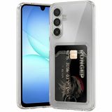 Rongep Samsung Galaxy A17 için Şeffaf Kılıf Transparent-Kart Bölmeli Kamera Yükseltili A 17 Koruyucu Esnek ve Hafif Tasarım Darbelere Karşı Telefonu Tam Kaplayan Samsung A17 Kılıfı Kartlıklı
