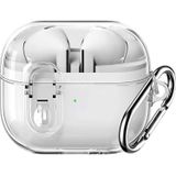 Rongep Samsung Galaxy Buds 3 Pro ve Buds 3 için Güvenlik Kilit Tasarımlı Şeffaf Kulaklık Kılıfı Darbeye Çizilmeye ve Sararmaya Karşı Dayanıklı Taşıma Askılı TPU Silikon Koruyucu (Şeffaf)