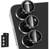 Rongep Samsung Galaxy S25 FE için Kolay Kurulum Aparatlı Kamera Lens Koruyucu 9H Temperli Cam HD Görüntü Darbelere Karşı S25 FE Koruyucu Alüminyum Alaşım Çerçeve S25 FE Kamera Koruma (Siyah)
