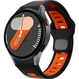 Rongep Samsung ile Uyumlu Çift Renkli Pin-and-Tuck 20mm Kordon Galaxy Watch 7/6/5/4 Serisi için Galaxy Watch 7 Kordon (40mm/44mm) Watch 6/4 Classic (47/43/42mm) Watch 5 Pro Uyumlu