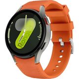 Rongep Samsung ile Uyumlu Deri Görünümlü Hibrit 20mm Silikon Kordon Galaxy Watch 7/6/5/4 Serisi için Galaxy Watch 7 Kordon (40mm/44mm) Watch 6/4 Classic (47/43/42mm) Watch 5 Pro Uyumlu (Turuncu)