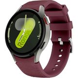 Rongep Samsung ile Uyumlu Deri Görünümlü Hibrit 20mm Silikon Kordon Galaxy Watch 7/6/5/4 Serisi için Galaxy Watch 7 Kordon (40mm/44mm) Watch 6/4 Classic (47/43/42mm) Watch 5 Pro Uyumlu (Wine Red)