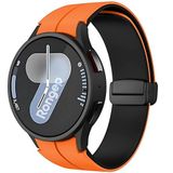 Rongep Samsung ile Uyumlu Spor Tasarım Flex Loop 20mm Kordon Galaxy Watch 7/6/5/4 Serisi için Galaxy Watch 7 Kordon (40mm/44mm) Watch 6/4 Classic (47/43/42mm) Watch 5 Pro Uyumlu (Turuncu-Siyah)
