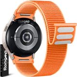 Rongep Samsung ile Uyumlu Yeni Nesil Bağlantı Hasırlı Kumaş Kordon Galaxy Watch 7/6/5/4 Serisi için Galaxy Watch 7 Kordon (40mm/44mm) Watch 6/4 Classic (47/43/42mm) Watch 5 Pro Uyumlu (Orange)