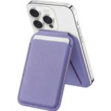 Rongep [Stand-Wallet] Apple iPhone 17/16/15/14/13/12 Serisi için Kartlık MagSafe ile Uyumlu Cüzdan Telefona Tam Oturan ve Sıkı Tutuş Sağlayan Güçlü Manyetikli PU Deri Telefon Kartlığı (Lila)