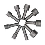rongweiwang 9 adet alyan somun, sürücü ucu, soket, tornavida, vida anahtarı seti, elektrikli tornavida için, sap aletleri Hayır 5-13 mm