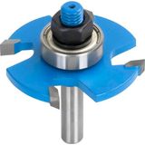 Ronia Ahşap Freze Bıçağı 03B-50805008 Dört Kanatlı Rulmanlı Yivli Kanal Açma Freze Ucu Sap 8 mm