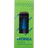 Ronia Ahşap Freze Bıçağı 09-22231008V45 Kavisli V-Yivli 45 Derece Freze Ucu Sap 8 mm