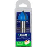 Ronia Ahşap Freze Bıçağı 09-25020012V90 Kavisli V-Yivli 90 Derece Freze Ucu Sap 12 mm