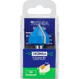 Ronia Ahşap Freze Bıçağı 09-31826012V90 Kavisli V-Yivli 90 Derece Freze Ucu Sap 12 mm