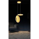 Ronisu Aydınlatma Astra 2'li Sarkıt Disk LED Avize - Gold