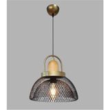 Ronisu Aydınlatma Herminia Tel Kafes Tasarımlı Modern Ahşap ve Metal Sarkıt Avize Ra-Avz- 3849-40-85 - Siyah
