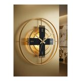 Ronson Luxury Gold Metal Çerçeveli Füme Aynalı Pleksi Gold Rakam Detaylı Lüks Duvar Saati 50x50 cm