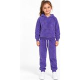 Rony Pony Kids Kız Çocuk Mor Kapşonlu Eşofman Takımı Kanguru Cepli Sweatshirt ve Jogger Alt 2’li Set - 5 - 6 Yaş