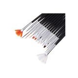 Rood Wit Nailart 15'li Tırnak Süsleme Fırçası Siyah