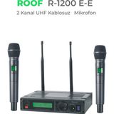 Roof R-1200 2 el 2 kanal el tipi telsiz mikrofon
